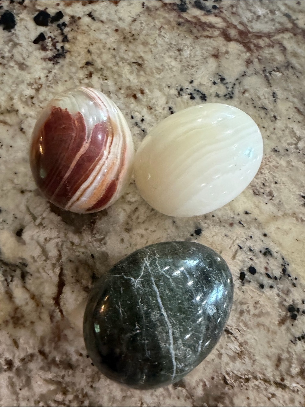 Polished Decorative Stone Eggs - Multicolor Set